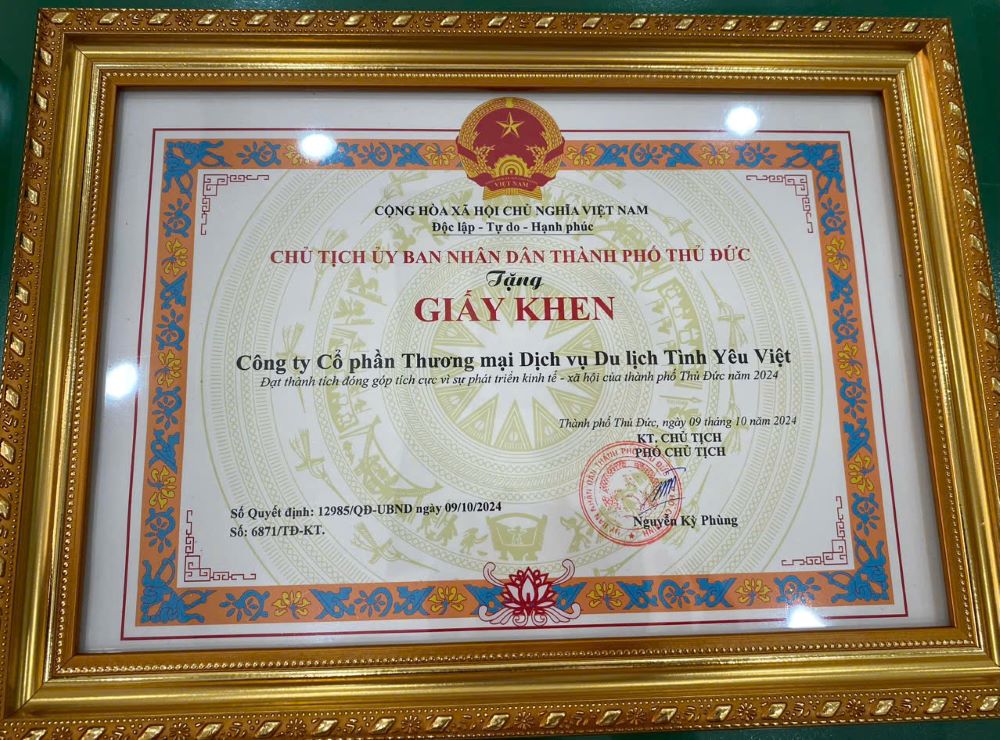 BẰNG KHEN 13/10/2024